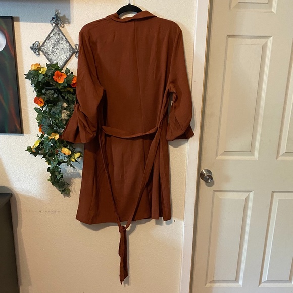 Brown Jacket Shop The Trends 1X, (NWOT) - Picture 7 of 9